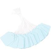 joycraft 200Pcs Price Tags with String Attached, 1.4x1.8 inch Paper Hang Tags with String, Blue J...