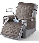 TAOCOCO 100% Waterproof Recliner Chair Cover, Velvet Recliner Covers for Recliner Chair with Pock...