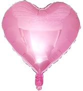 10Pcs Pearl Pink Foil Heart Shaped Balloons 18 Inch Heart Mylar Balloons For Baby Shower Wedding ...