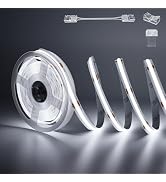PAUTIX COB LED Strip Light 32.8ft/10m 5040LEDs White 6000K,High Lumen Flexible CRI93+ LED Tape Su...