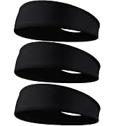 Braylin Men's Headbands, 3-Pack Head Band for Men, Sport Sweatbands for Running Fitness Yoga Cycl...