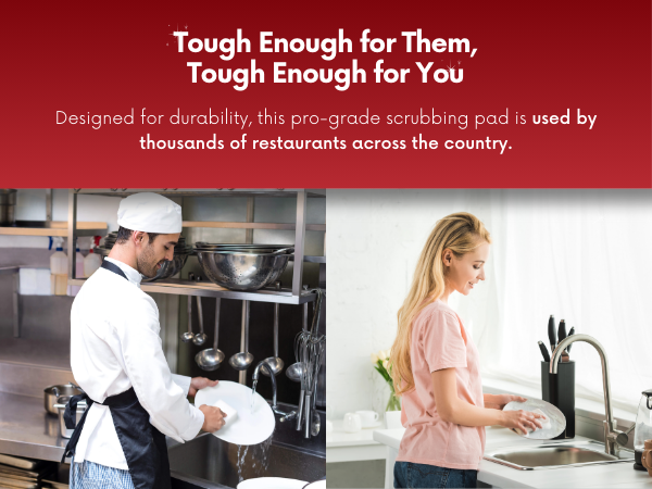 Pro-grade scrubbing pad used by thousands of restaurants across the country