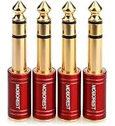 MOBOREST 4PCS 1/4 Inch to 3.5mm TRS Headphones adapte, Upgrade 6.35mm Pure Copper to 1/8 Inch Jac...