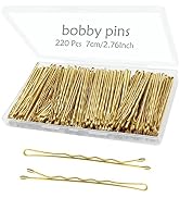 YINGFENG 220pcs 2.76 Inch Large Bobby Pins Blonde, Jumbo Hair Bobby Pins, Long Gold Bobby Pins wi...