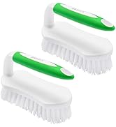 Amazer Scrub Brush for Cleaning Comfort Grip Shower Scrubber Stiff Bristles with Handle Heavy Dut...