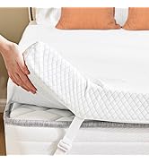 Sweetcrispy Memory Foam Mattress Topper Full with Removable Soft Cover, 3 Inch Thick Gel Infused ...