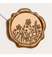 UNIQOOO Wildflower Wax Seal Stickers - Floral Wedding Invitation Envelope Seal Sticker, 50 Pcs Se...