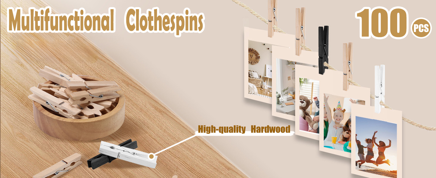 wood clothespins photo clips