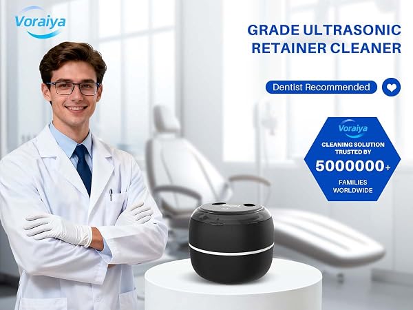 Ultrasonic Retainer Cleaner 45kHz Retainer Cleaning Denture Pod