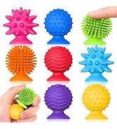 Sensory Fidget Toys for Kids and Adults: Textured Suction Cup Toys for Autism - Squishy Sensory f...