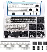 Taiss 600PCS Dupont Connector Kit 2.54mm 1/2/3/4/5/6/7 Pin Housing Connector and Male Female Crim...