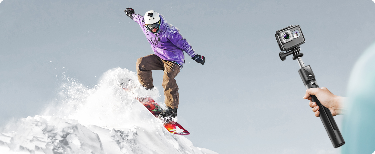 a person on a snowboard in the snow.