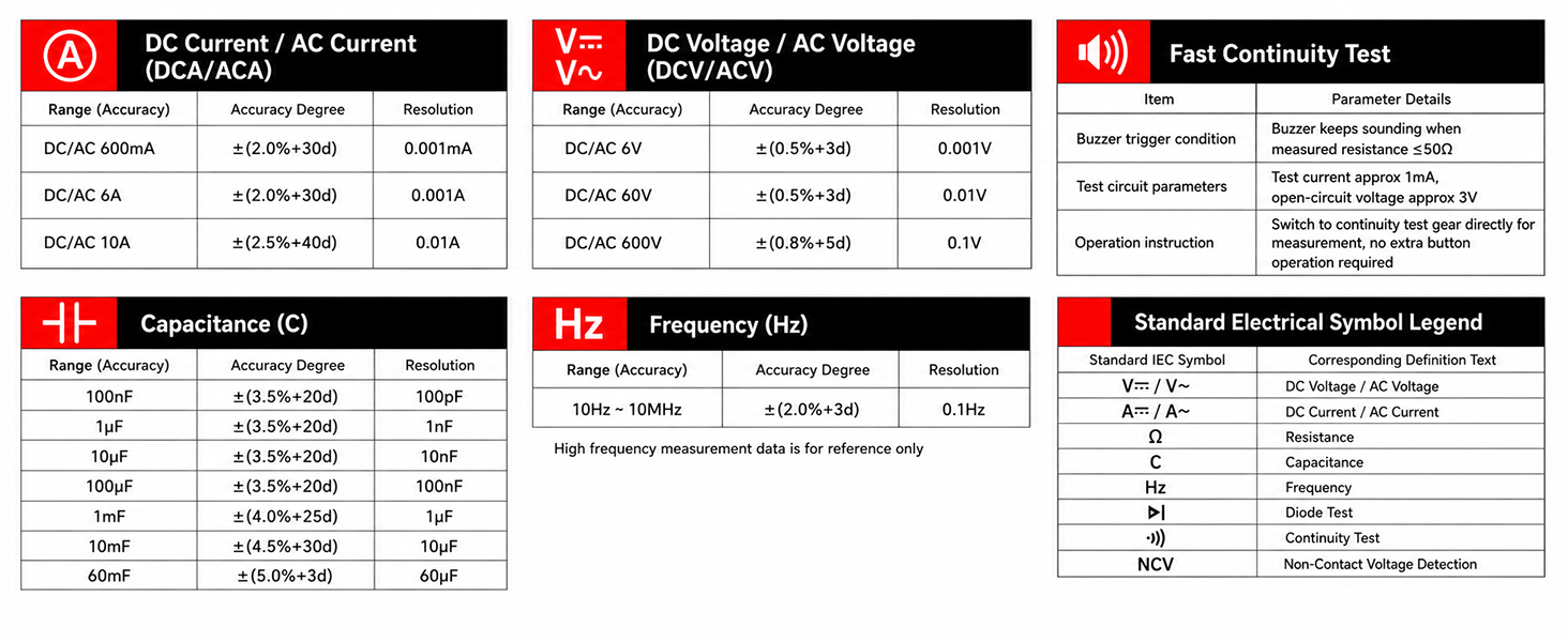 2026 Upgraded FS899L Digital Multimeter