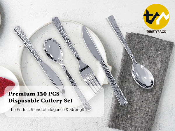 120 Pcs Disposable Cutlery Set