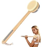 Back Scrubber for Shower - Double-Sided Silicone and Super-Dense Bristles for Deep Cleaning & Exf...