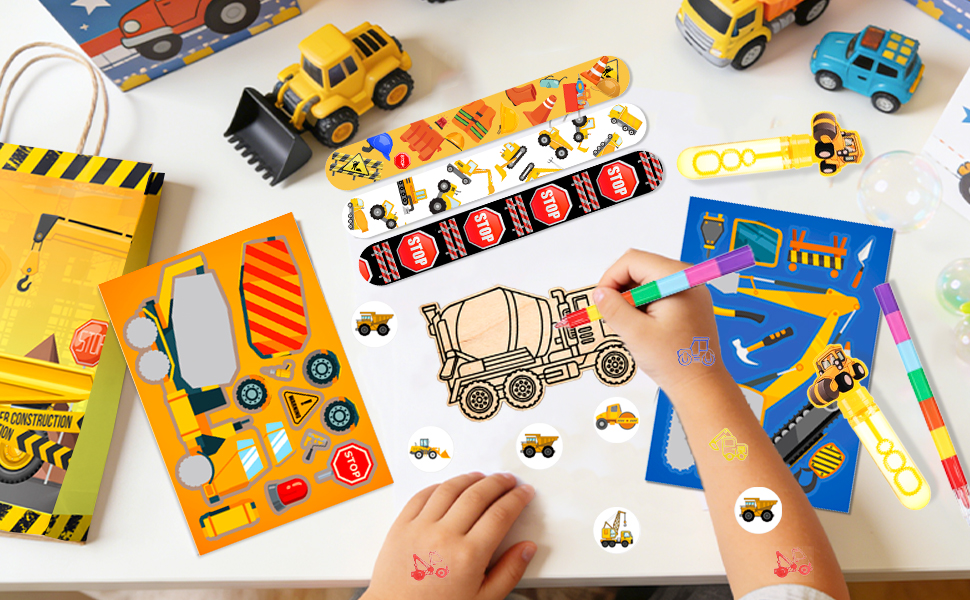 construction vehicle party favors