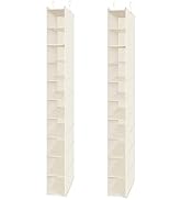 MAX Houser 10-Shelf Hanging Shoe Shelf Organizer, Hanging Shoe Storage for Closet,Pack of 2(Beige)