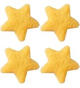 4 Pcs Yellow Star Hairpins Solid Color Fluffy Fuzzy Soft Anti-slip Hair Decor Portable Sweet Styl...