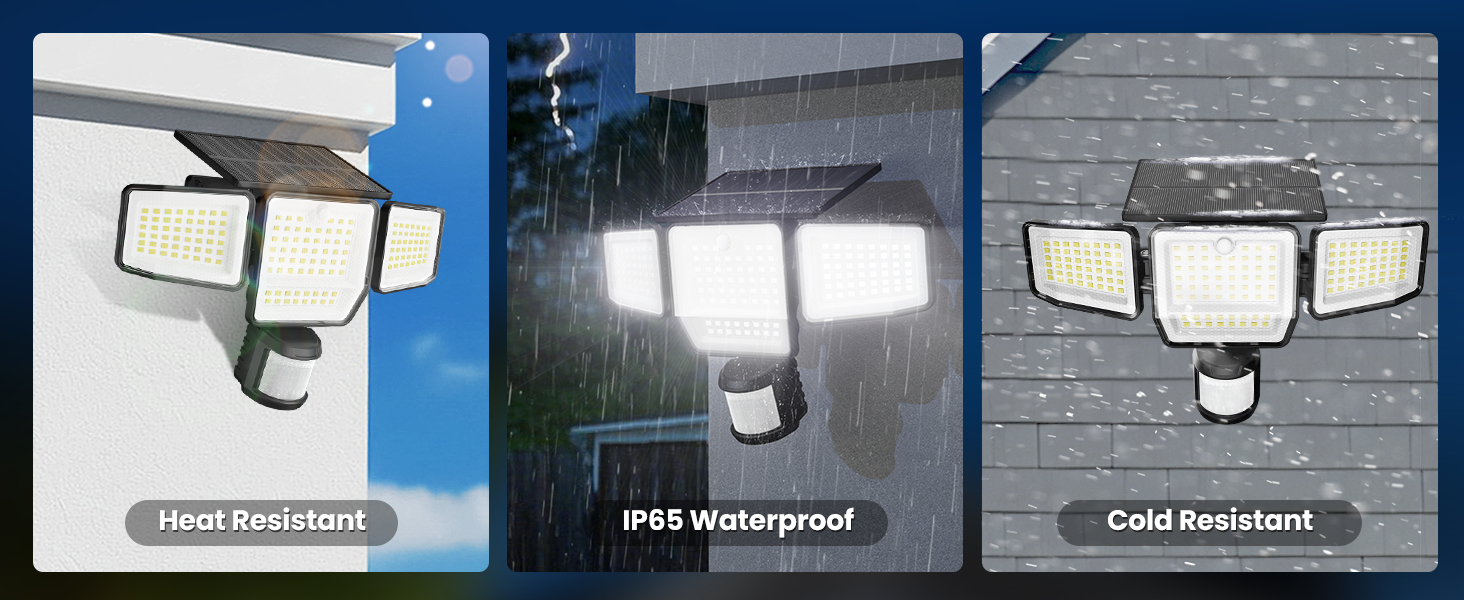 Year-round outdoor protection All-weather reliable lighting Heat Cold Resistant IP65 Waterproof