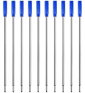 Blue Ink Refills (10pcs), Replaceable Pens Refills, 1mm Medium Tip - Blue