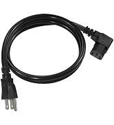 3FT Right Angle Computer Power Cord - NEMA 5-15 Plug to IEC C13 Power Cord,Universal PC Power Sup...
