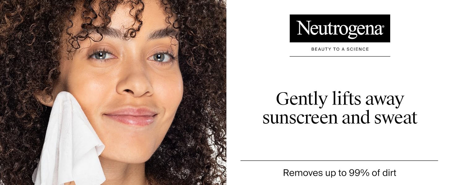 neutrogena wipes gently lifts away sunscreen and sweat