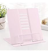 MSDADA Book Stand Metal Reading Rest Book Holder Adjustable Cookbook Documents Holder Portable Bo...