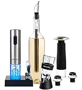 Secura 12-Piece Wine Accessories Set Electric Wine Opener, Wine Foil Cutter, Wine Aerator, Wine S...