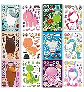 24 Sheets 8.27''×5.9'' Make Your Own Stickers for Kids Toddlers, Make a Face Stickers Mix and Mat...
