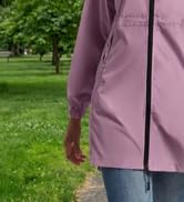 SaphiRose Women's Long Packable Raincoat Waterproof Rain Jacket Lightweight Outdoor Windbreaker w...