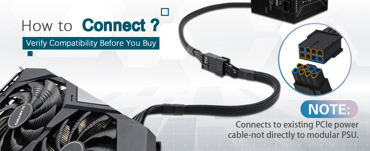 CPU 8(4+4) Pin Extension Power Adapter