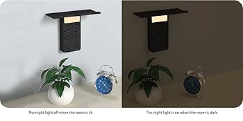 wall outlet extender with light