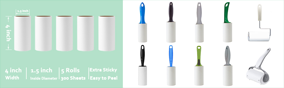 4 inch Lint Roller Refills