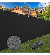 Winpull Backyard Privacy Fence Cover 6FT x 50FT for Chain Link & Wood Fences, Blocks 95% of Sight...