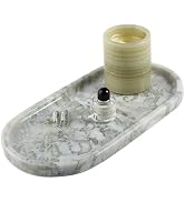 Koville African Natural Marble Tray, 12"x6" Vanity Decorative Tray for Countertop Organizer, Catc...