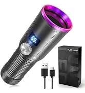 LBJD 365 nm UV Blacklight Flashlight, High Power Rechargeable Black Light with Enhanced Filter fo...