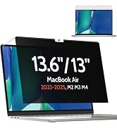 Magnetic Privacy Screen for MacBook Air 13.6 & 13 Inch 2022-2025 (M2, M3, M4), Matte Removable An...