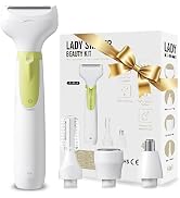 Electric Razors for Women, 4-in-1 Painless Shaver for Face, Bikini, Body & Underarms, Waterproof ...