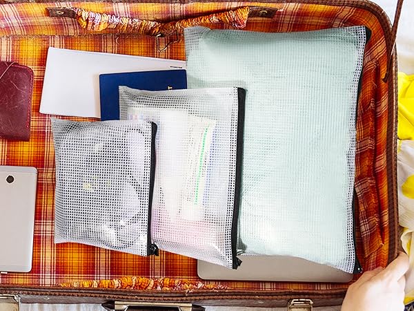mesh zipper pouch