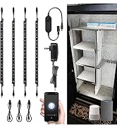 TORCHSTAR Voice Control Smart LED Safe Lighting Kit, (4) 12 Inch Dimmable Linkable Light Bars, Co...