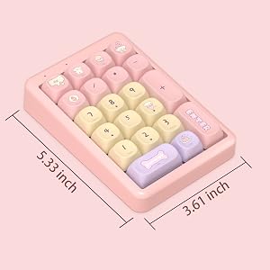 FOPATO S21 Number Pad Hot Swappable Numpad Bluetooth Wireless Numeric Keypad Mechanical Keyboard