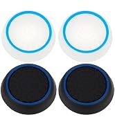 GORGECRAFT 1 Box 4Pcs Silicone Joycon Thumb Grip Caps 2cm Black White Round Anti-Slip Controller ...