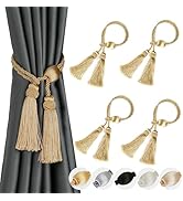 HedongHexi Curtain Tiebacks with Tassel,Modern Rope Window Curtain Ties Backs for Draperies, Outd...