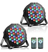 LED Stage Lights 2Pack - Czgor 36W RGB DJ Par Lights with Sound Activated Auto Play by Remote & D...