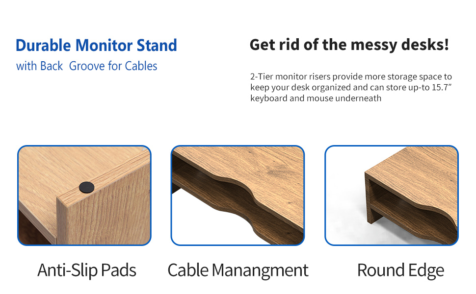 wood monitor riser