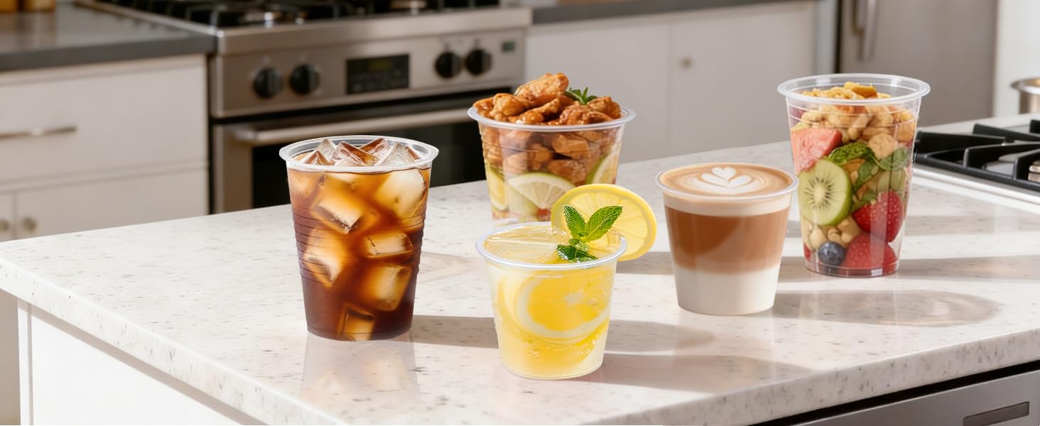 small plastic cups
