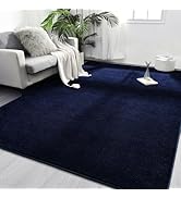 FlyDOIT Area Rugs for Bedroom Living Room, 4x6 Navy Blue Super Soft Comfy Thickened Memory-Foam I...