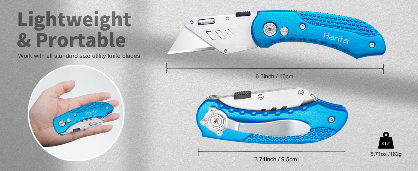 Harita box cutter utility knife-blue-02L