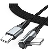 Right Angle USB C to C Cable 6 FT, 90 Degree USBC Cord 60W Fast Charging | Type-C 2.0 Charger Pow...