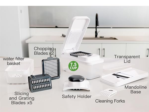 iETH multi-functional 14-in-1 vegetable chopper and mandoline slicer for kitchen efficiency